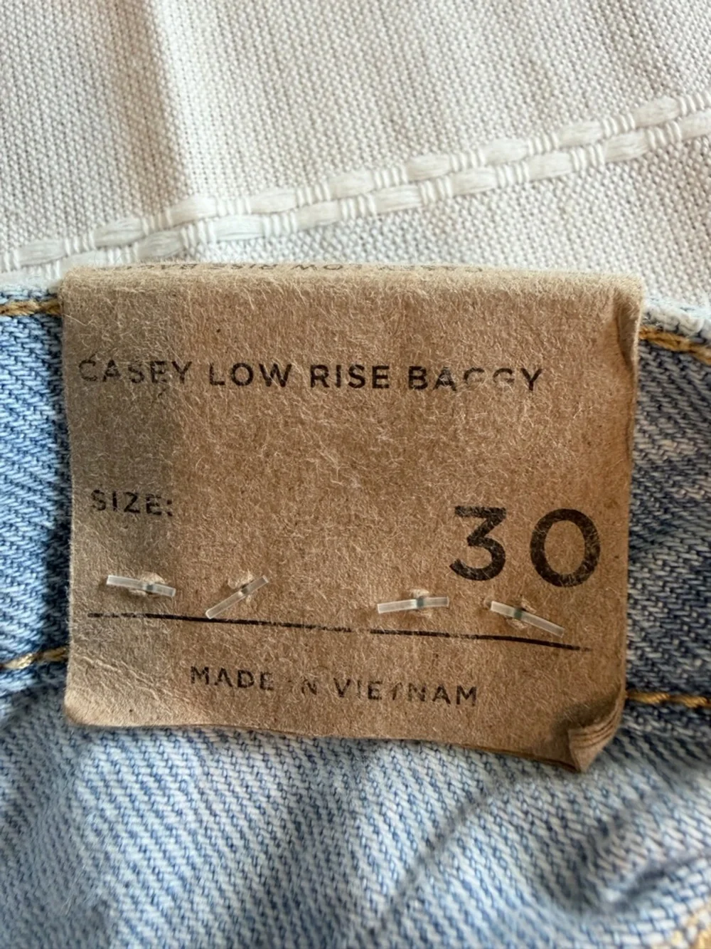 PacSun Casey Low Rise Baggy Light Wash Denim Cutoff Shorts